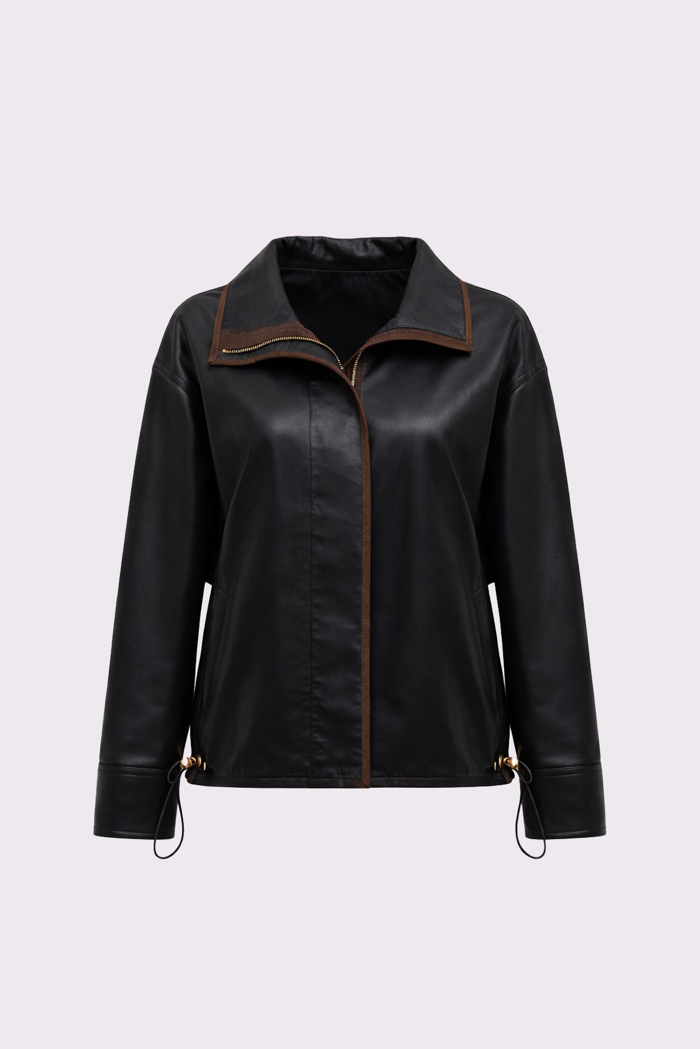 Hesy <br> Relaxed Leather Jacket