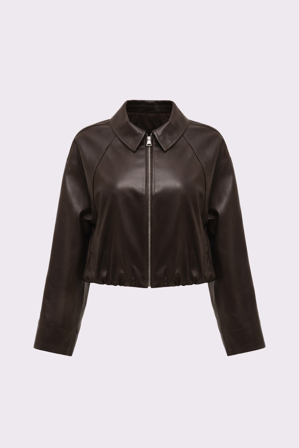 Olyra <br> Relaxed Leather Jacket
