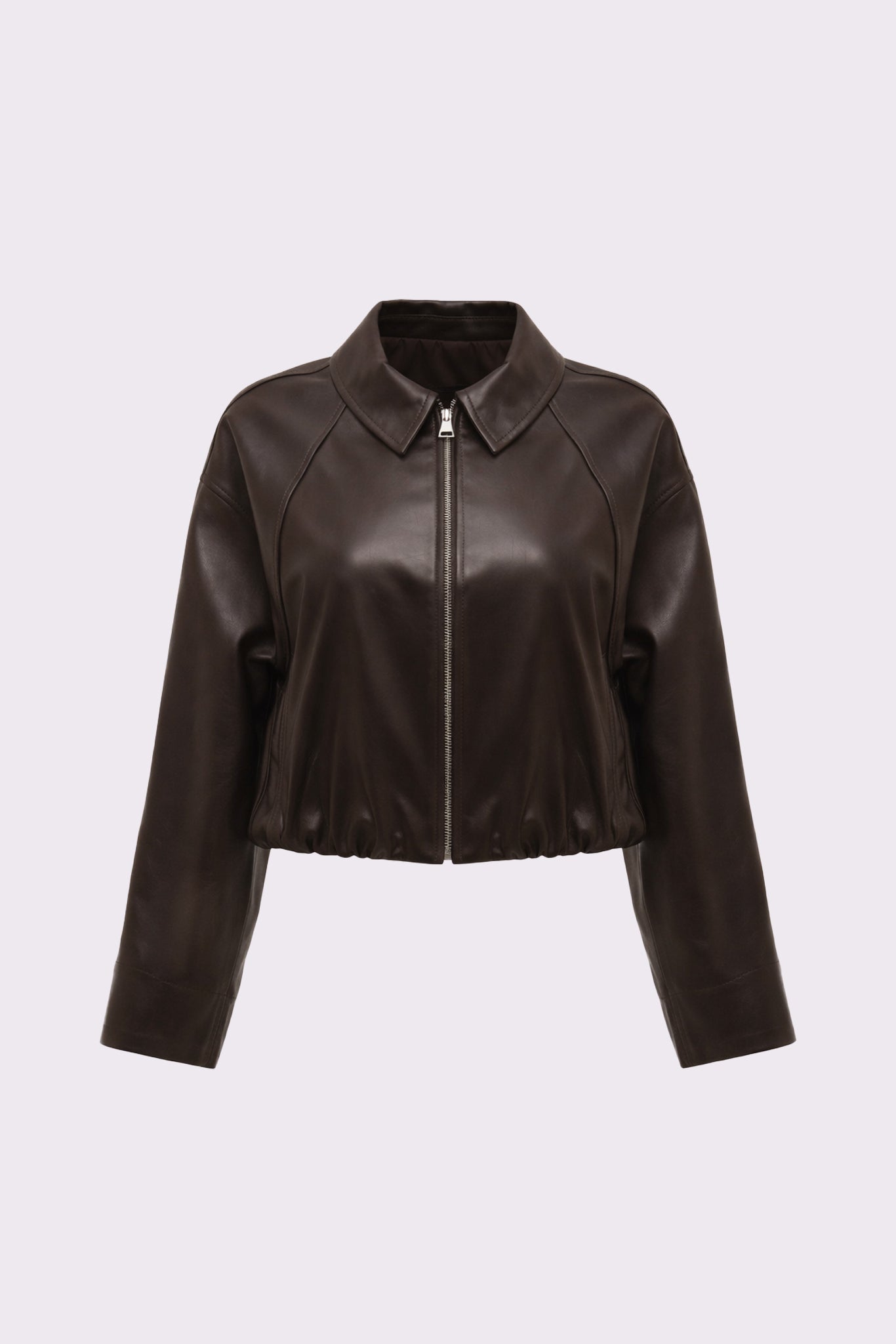 Olyra <br> Relaxed Leather Jacket