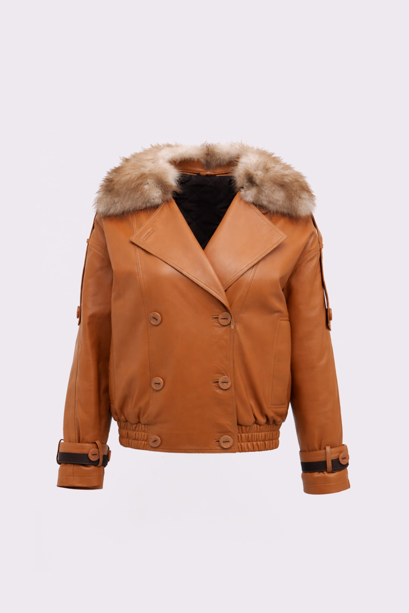 Tabéline <br> Relaxed Leather Jacket