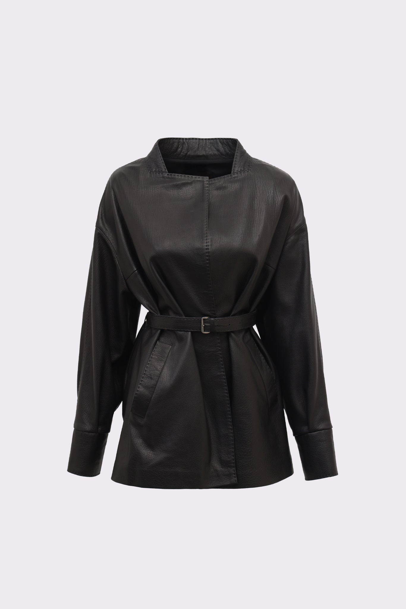 Tribeca <br> Leather Belted Jacket