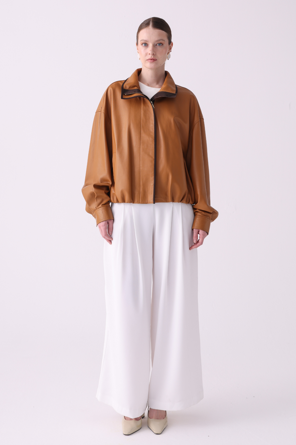 Solyra <br> Oversized Leather Jacket