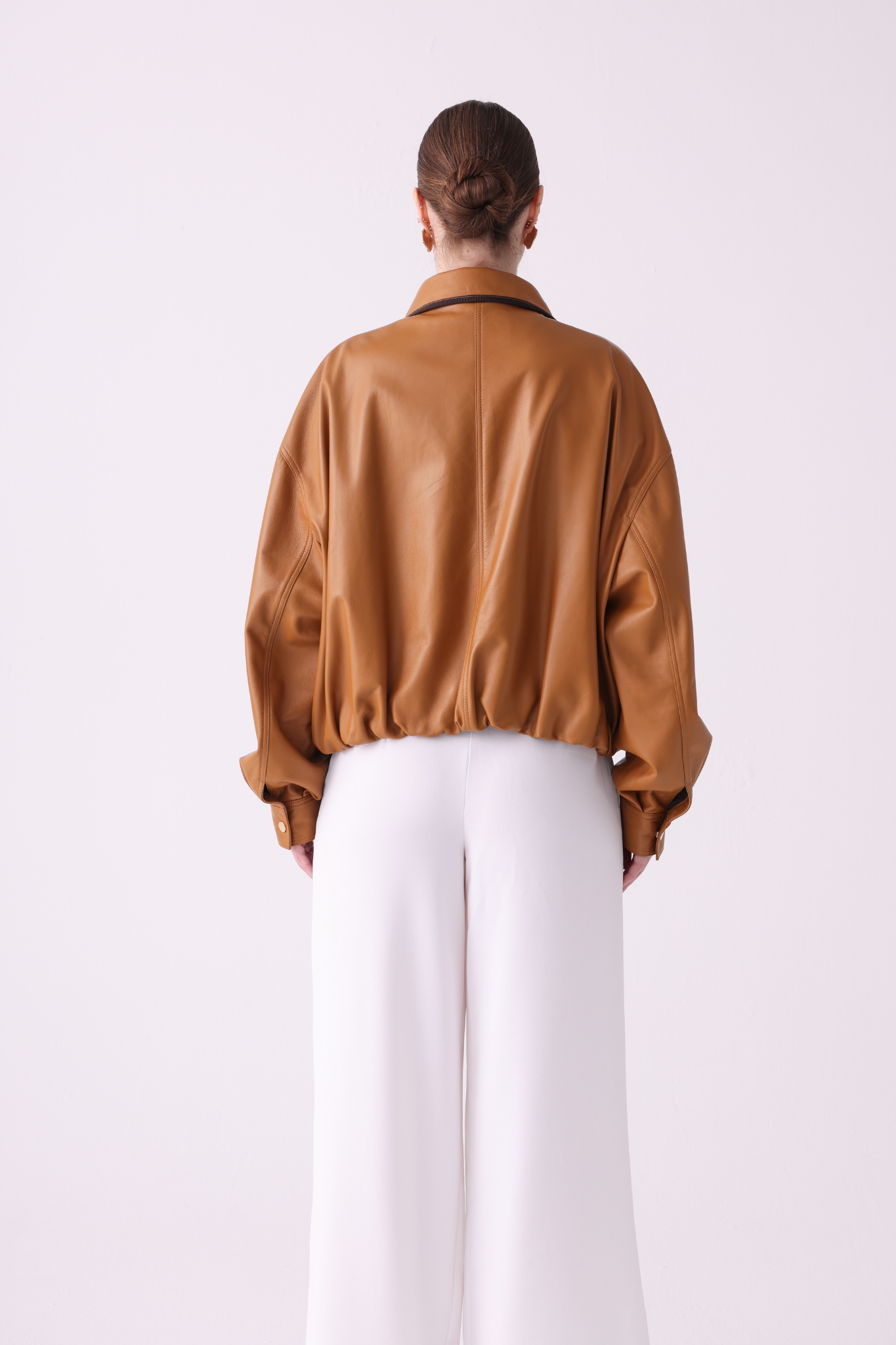 Solyra <br> Oversized Leather Jacket