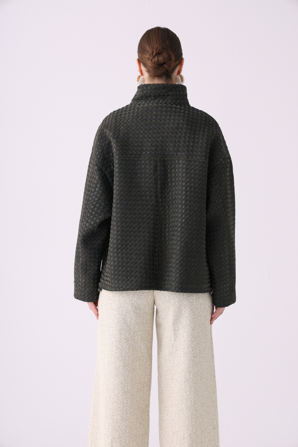 Valya <br> oversized leather jacket