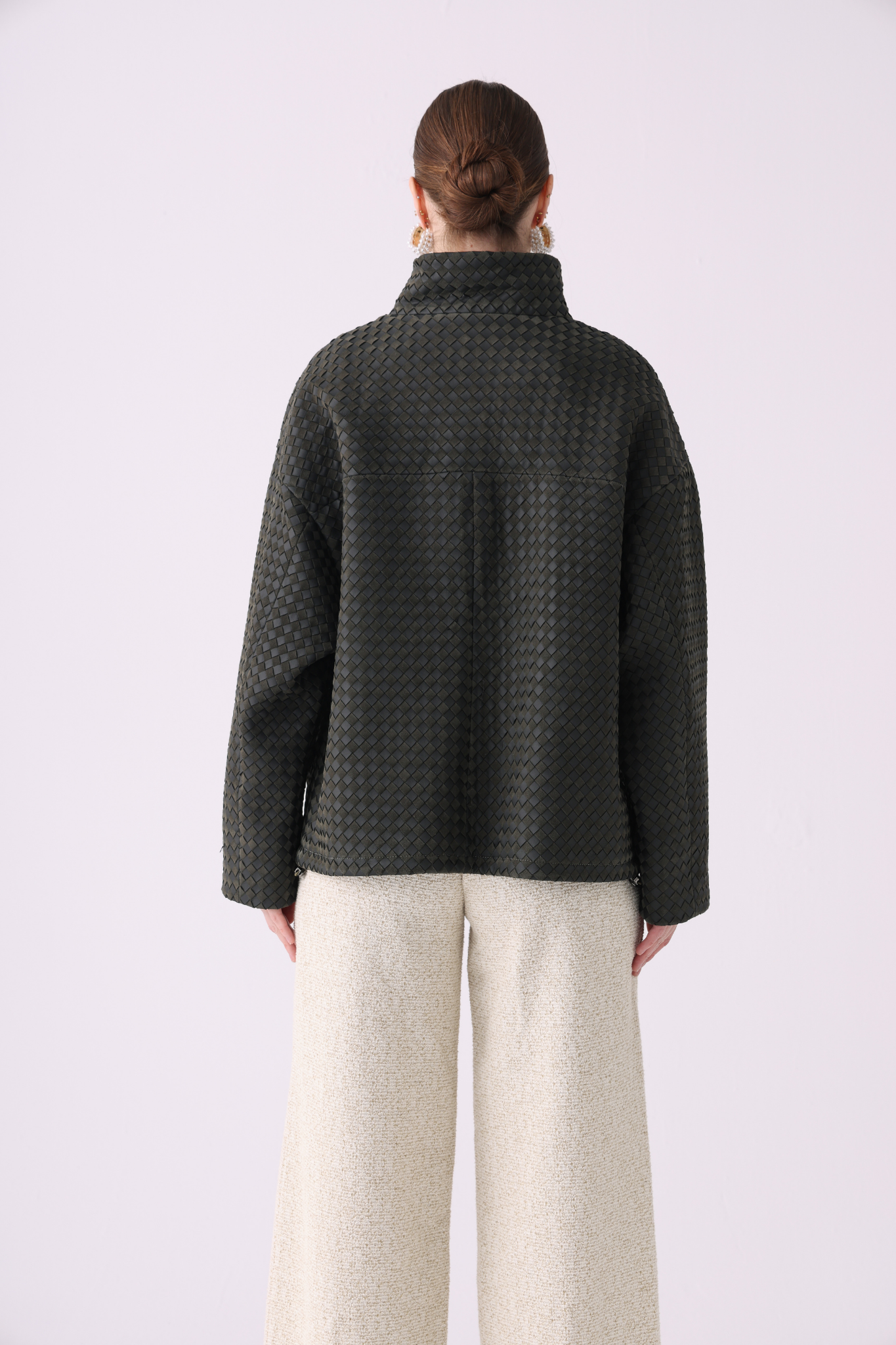 Valya <br> oversized leather jacket