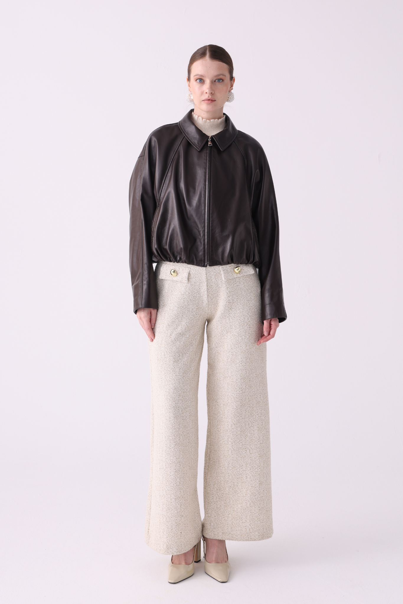 Olyra Relaxed Leather Jacket