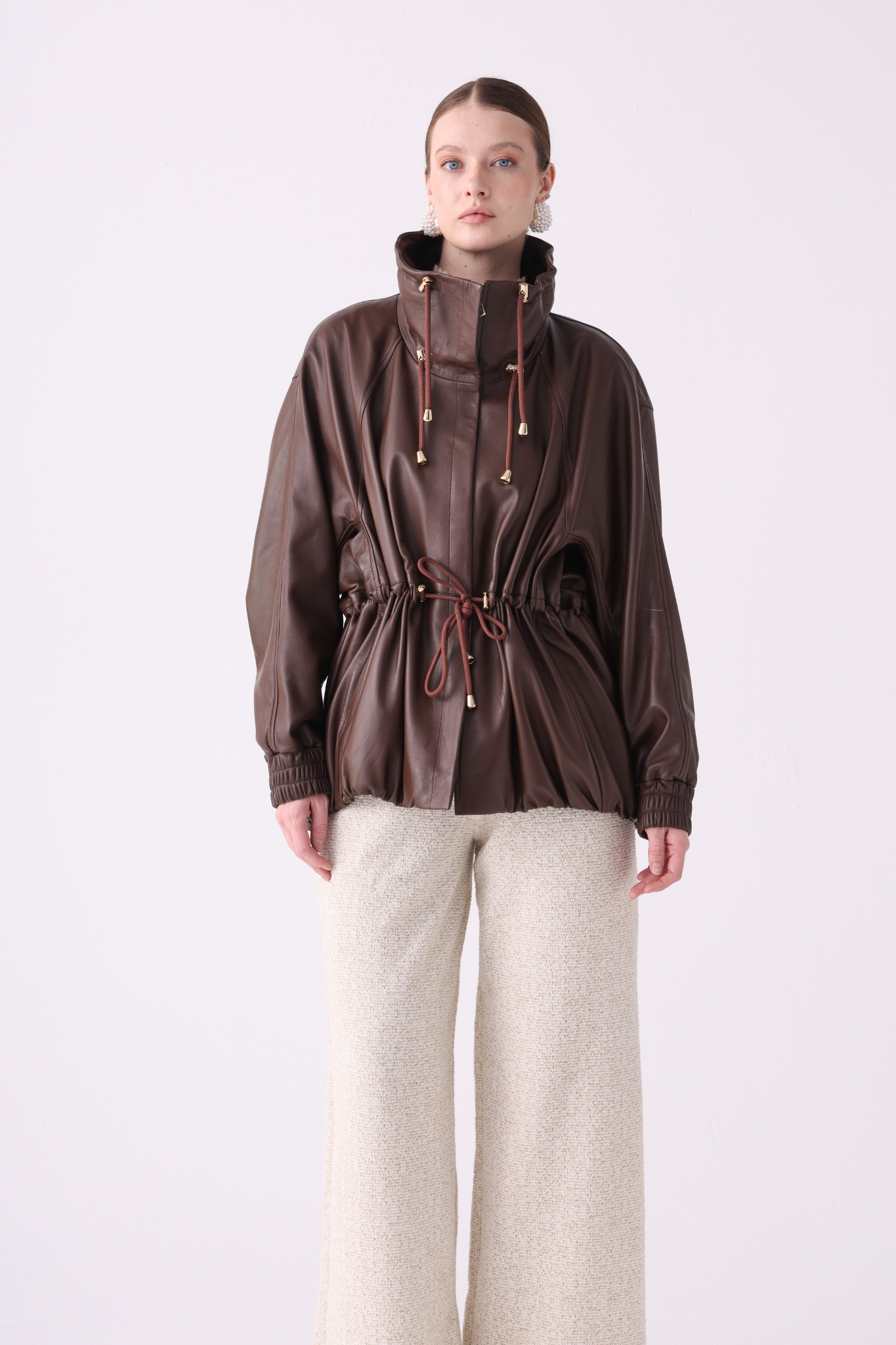 Tabéline <br> Relaxed Leather Jacket