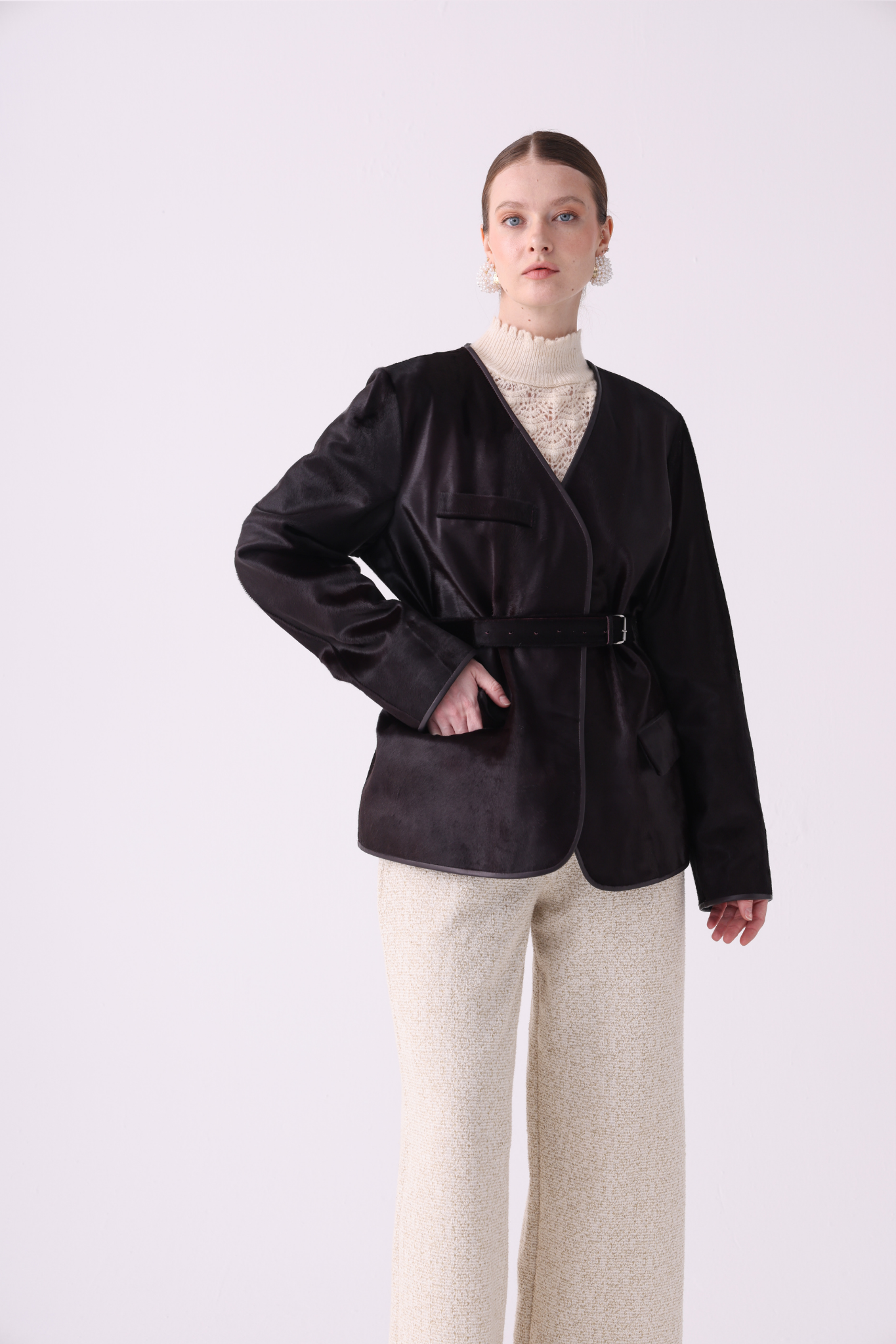 Aura Calf Leather Belted Jack