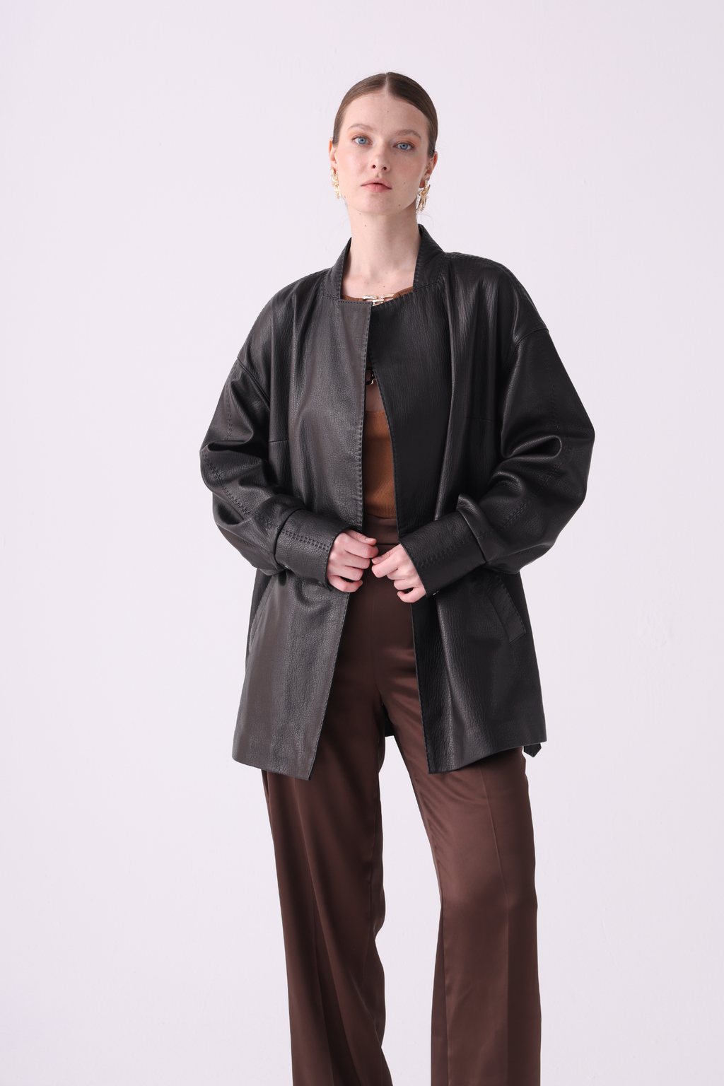 Tribeca <br> Leather Belted Jacket