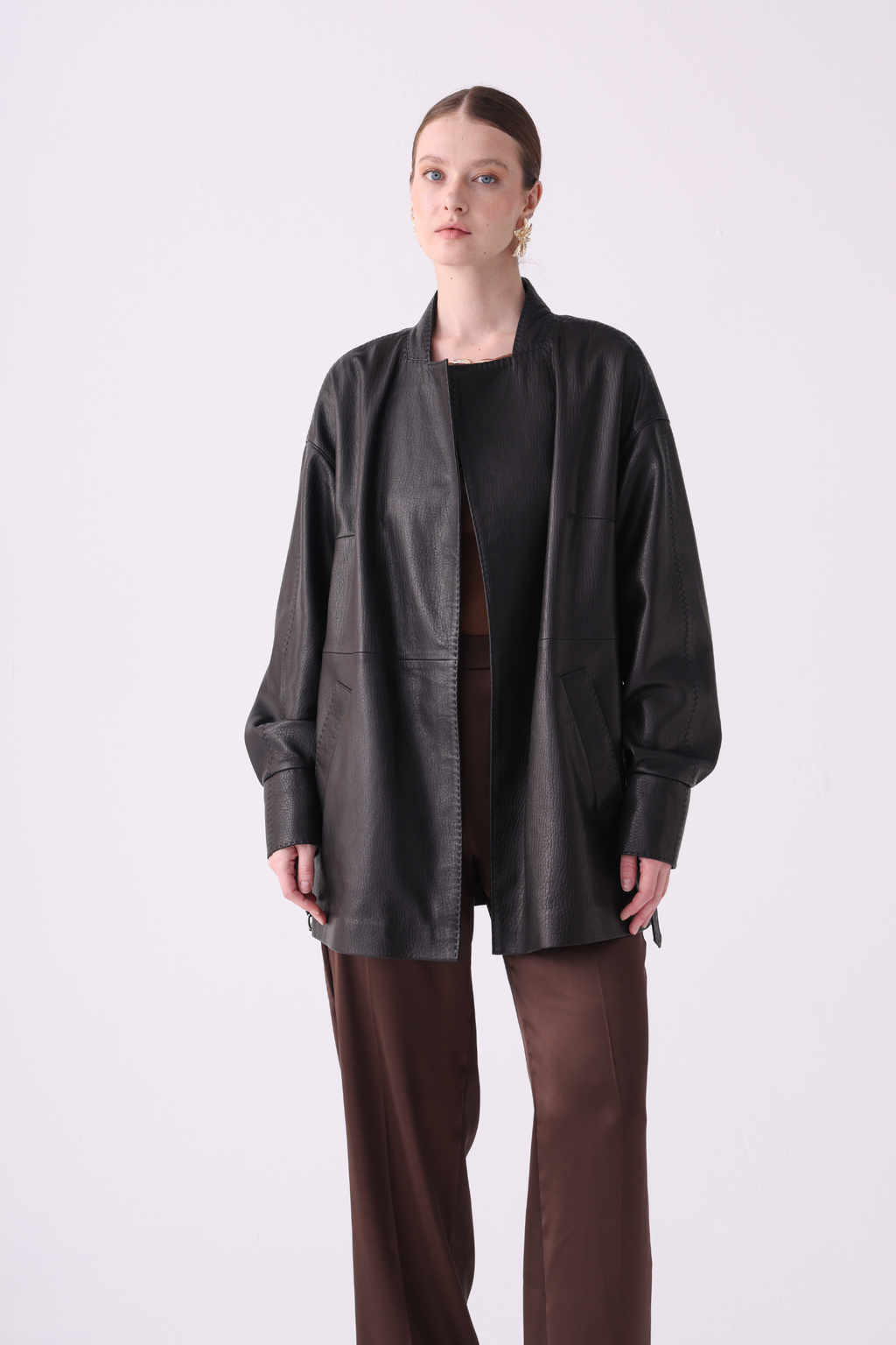 Tribeca <br> Leather Belted Jacket