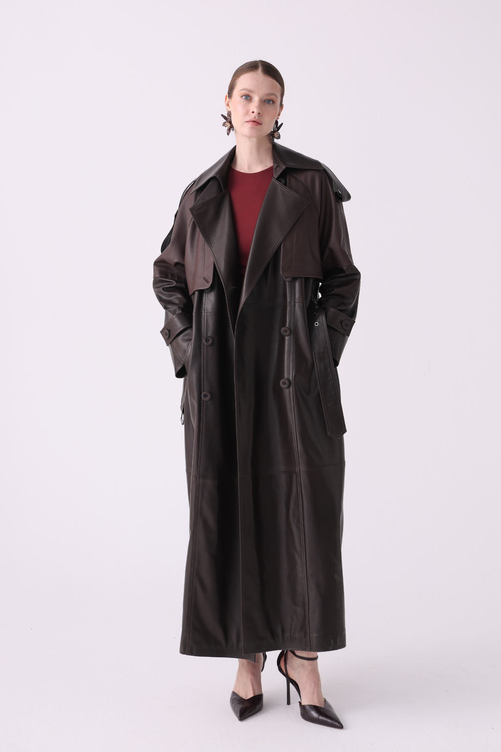 Pera Leather Trench