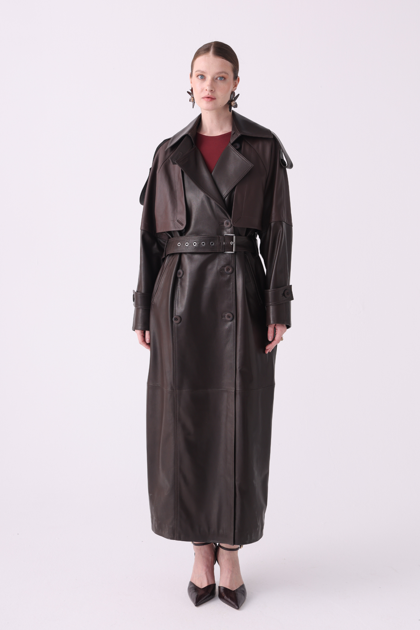 Pera Leather Trench