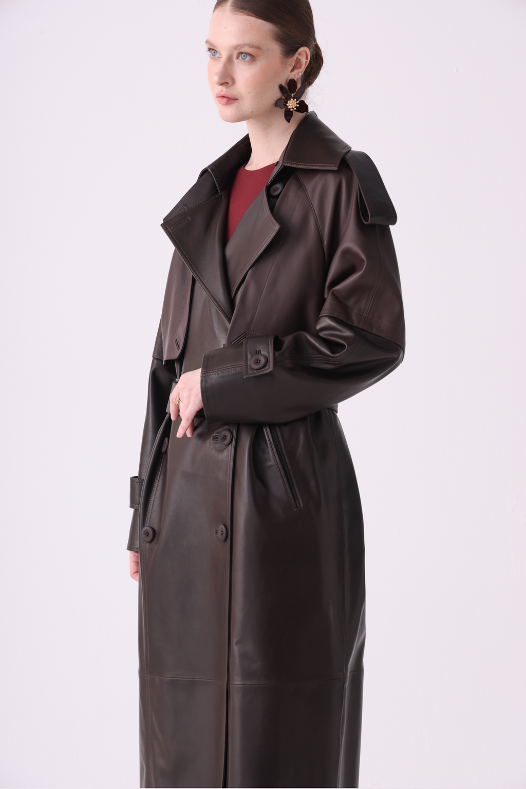 Pera Leather Trench