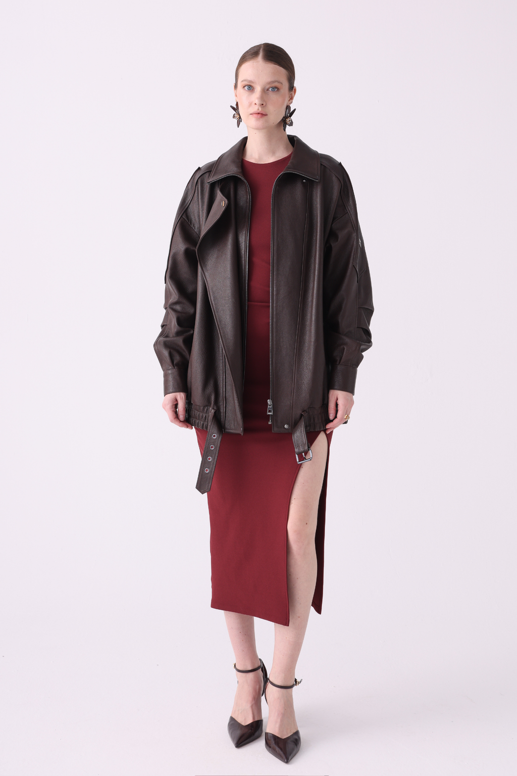 VAN <br> Oversized Leather Jacket