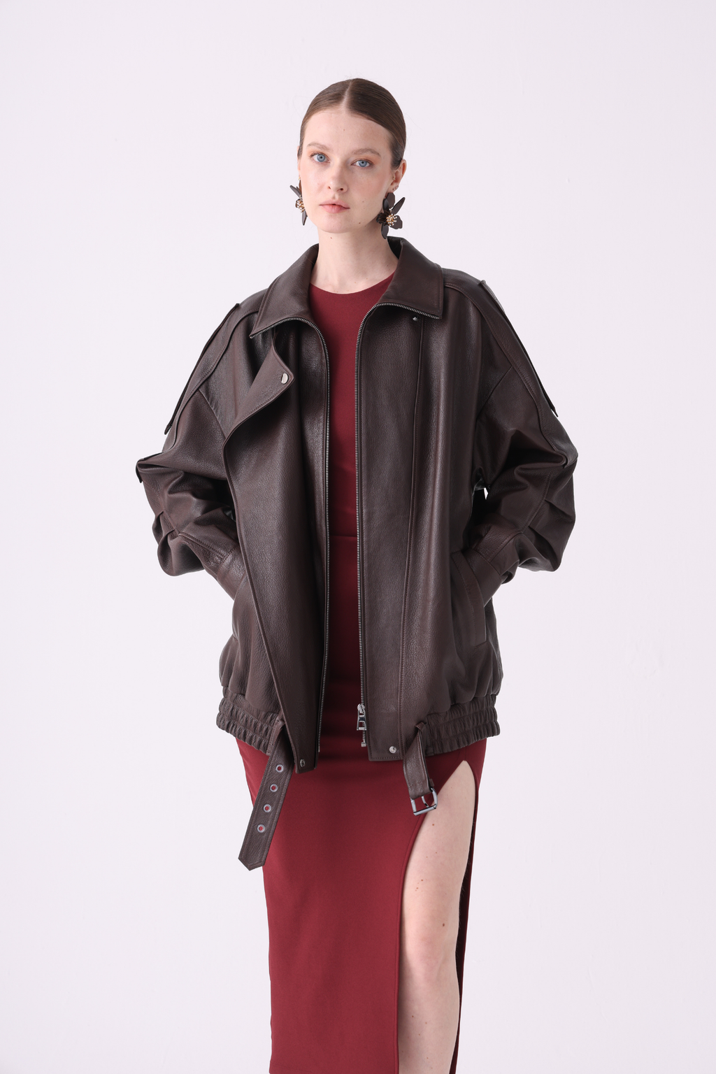VAN <br> Oversized Leather Jacket