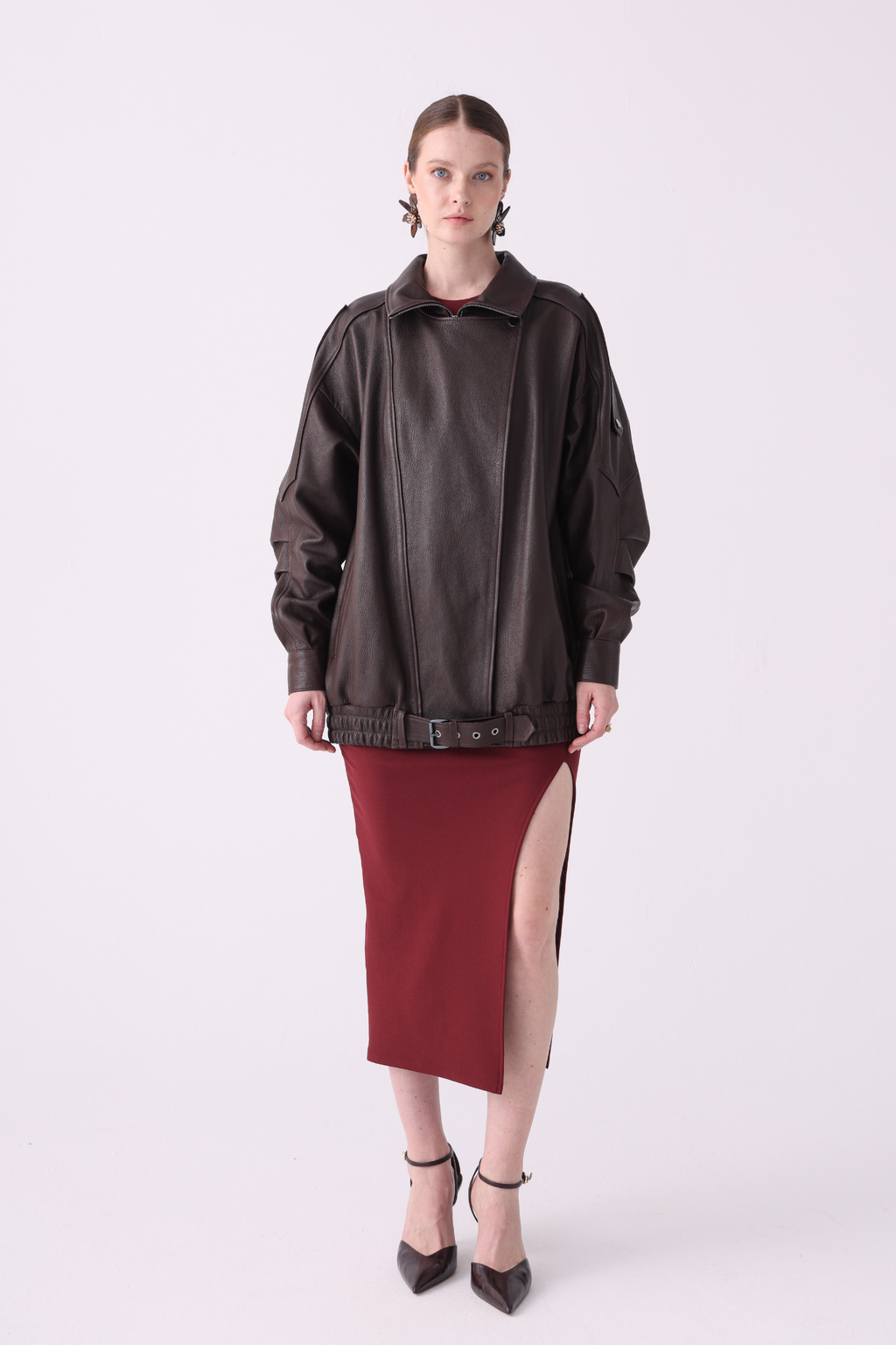 VAN <br> Oversized Leather Jacket