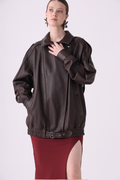 VAN <br> Oversized Leather Jacket