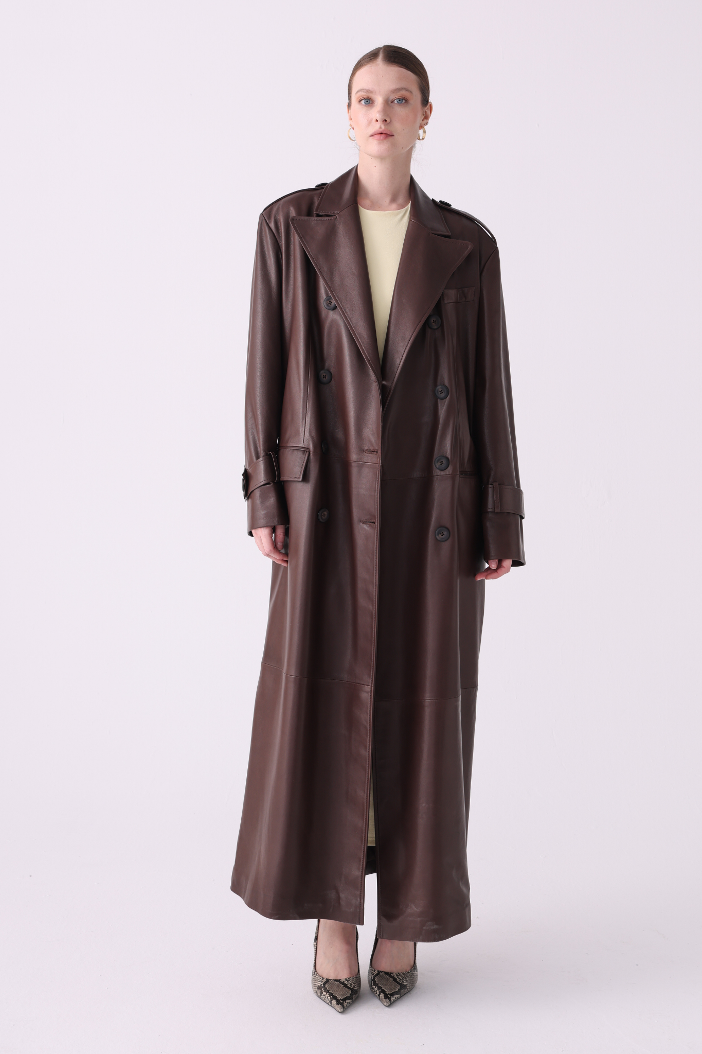 Long Double-breasted Trench