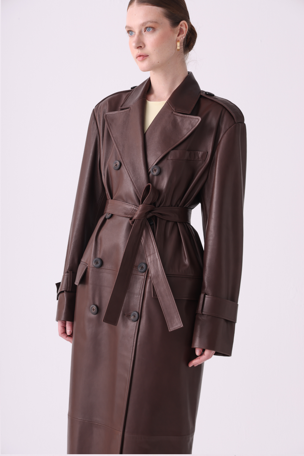 Long Double-breasted Trench