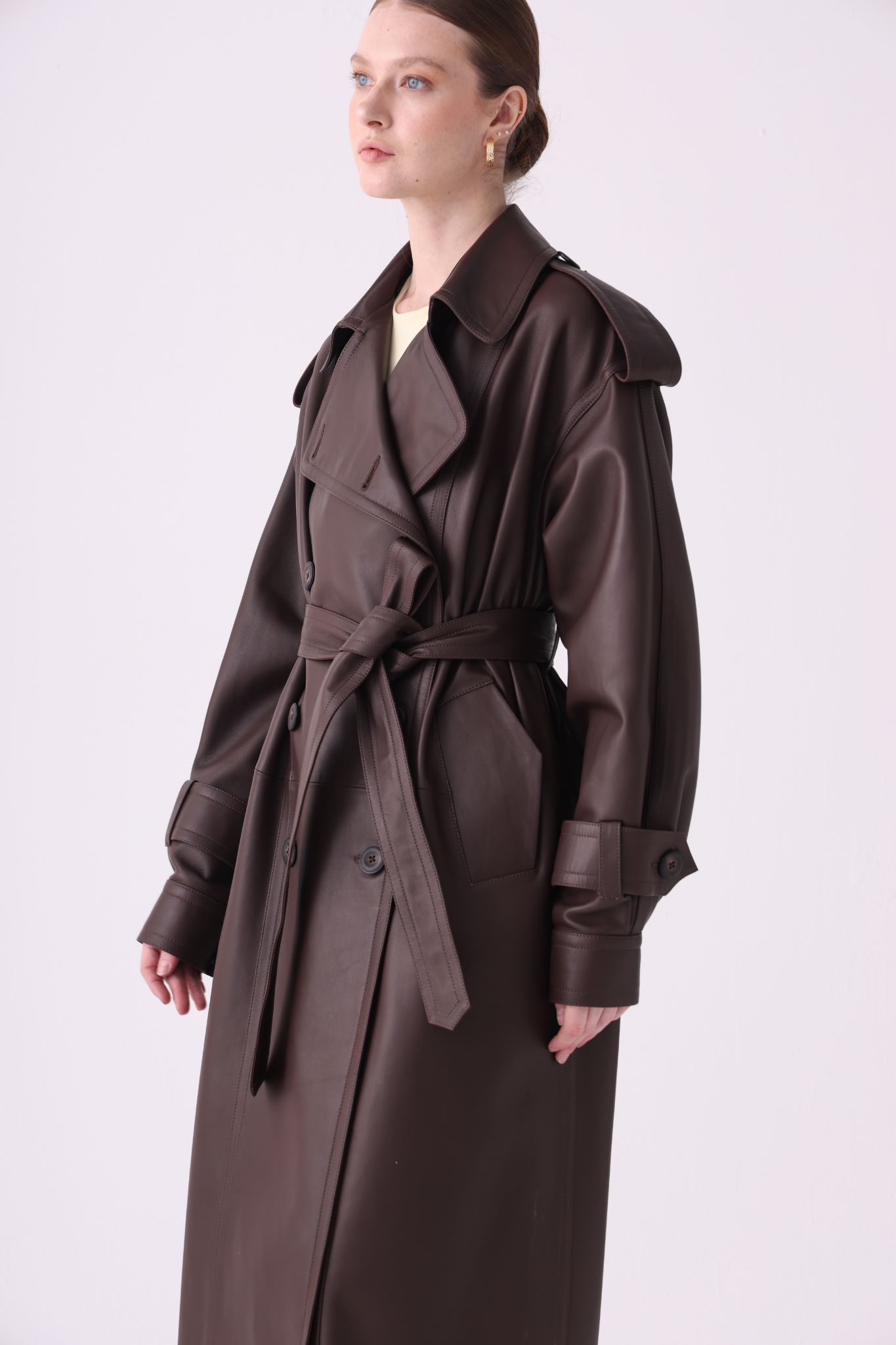 Vanessa Leather Statement Coat