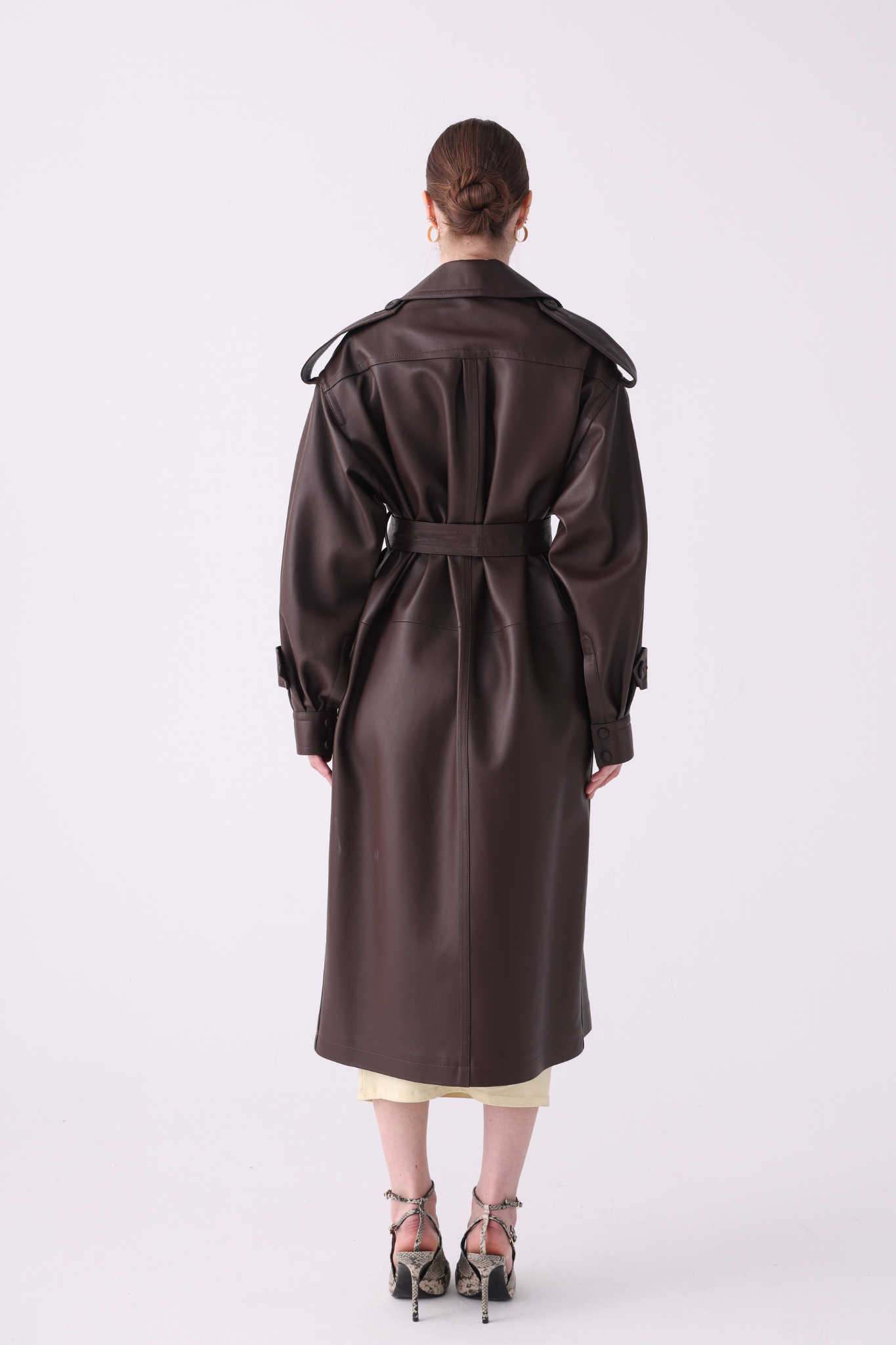 Vanessa Leather Statement Coat