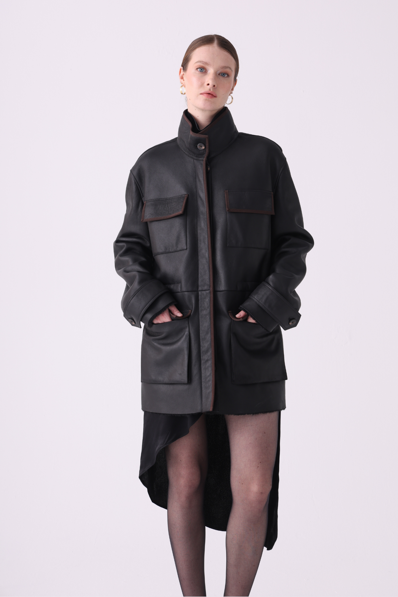 Lume <br> Mid-Length Shearling Jacket