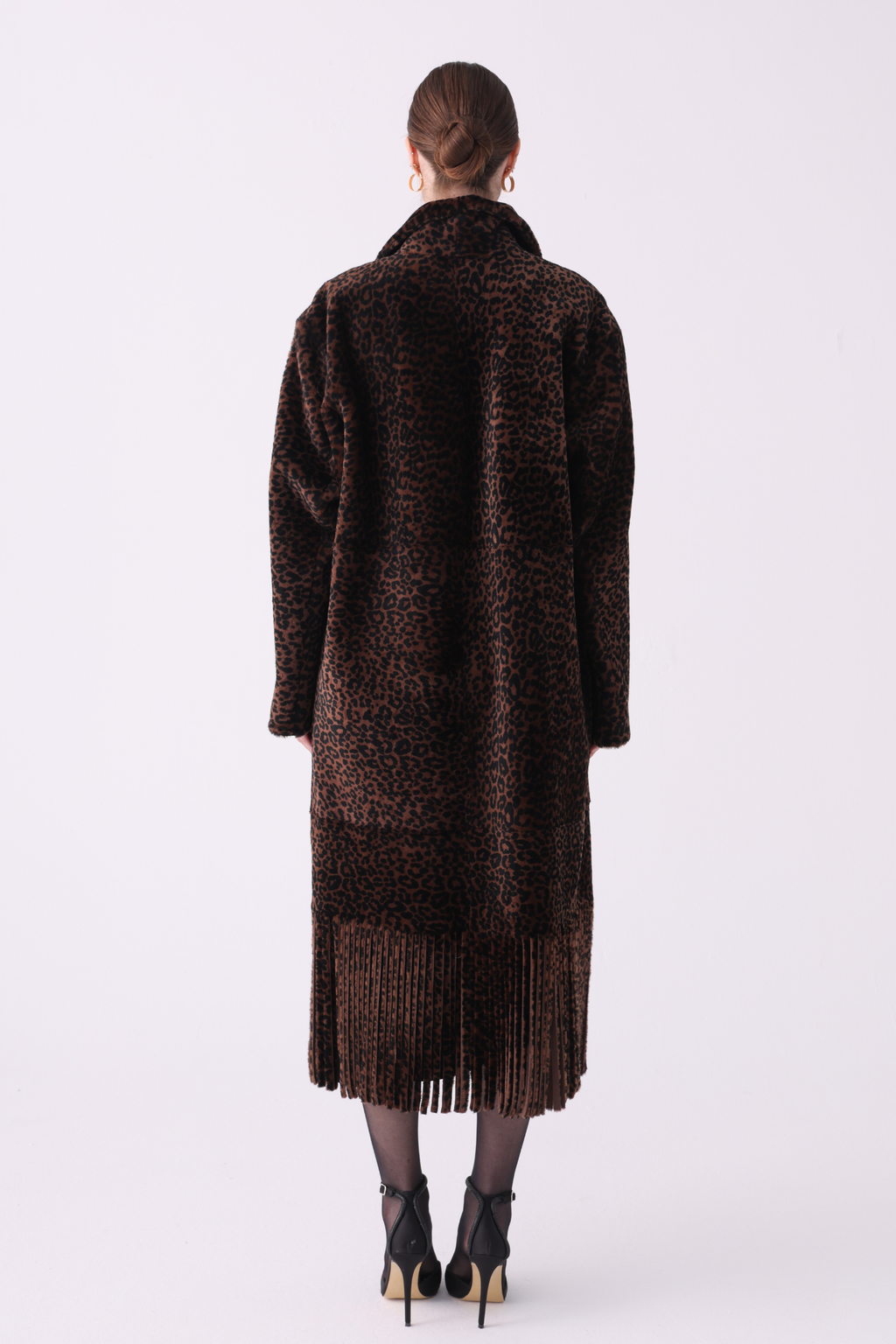 Fringe <br> Reversible Shearling Long Coat