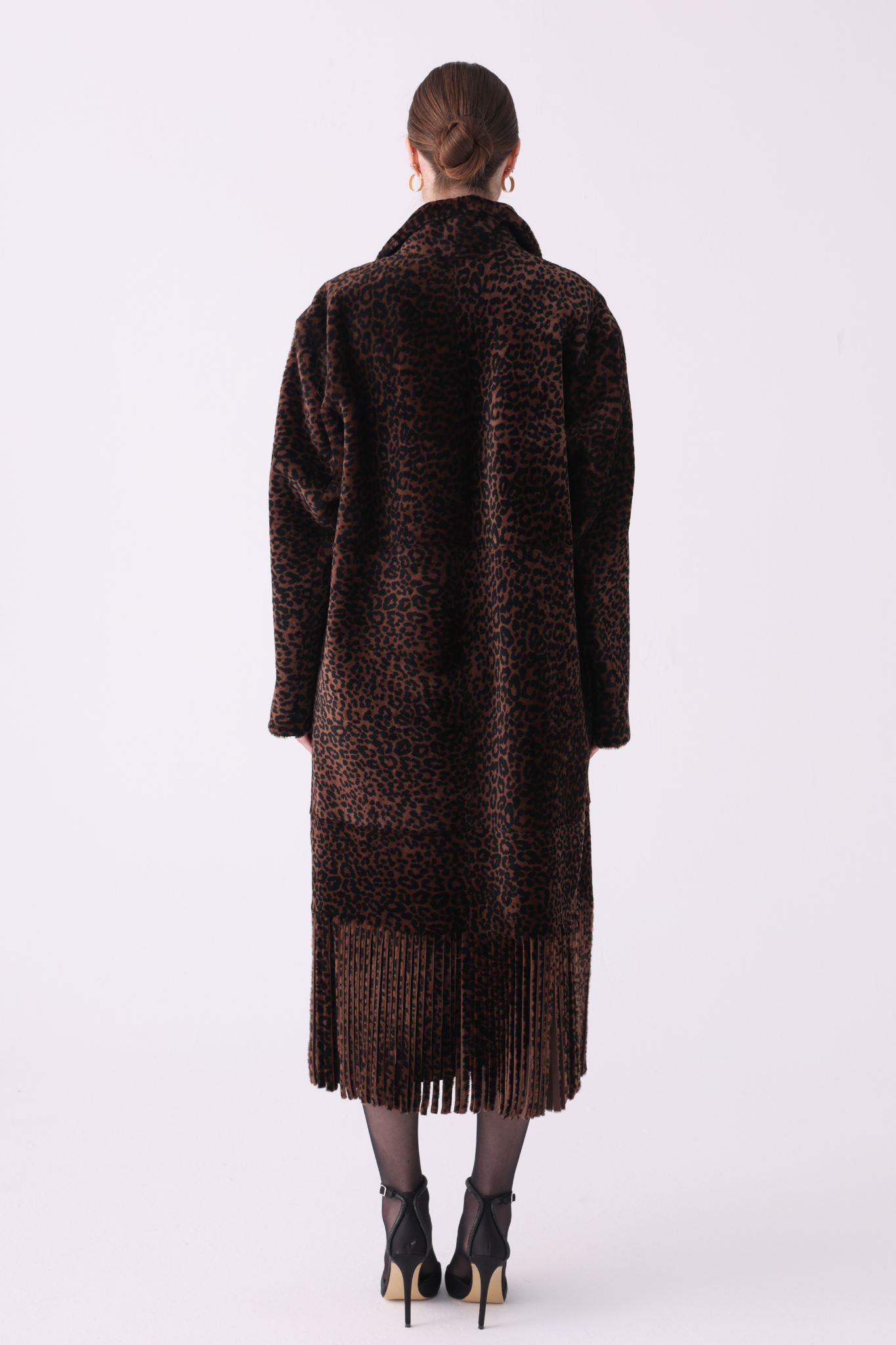 Fringe <br> Reversible Shearling Long Coat