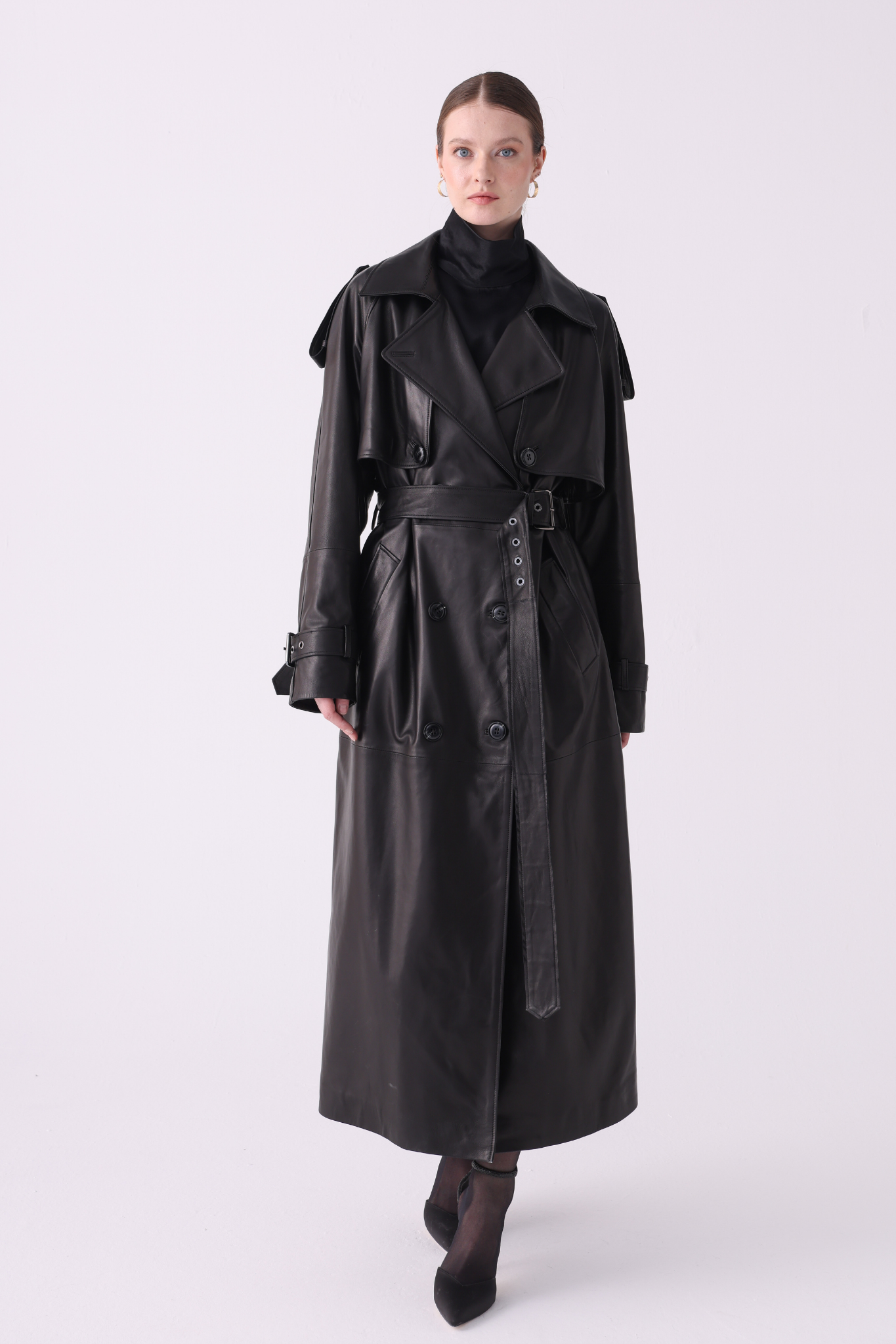 Bens <br> Long Leather Coat