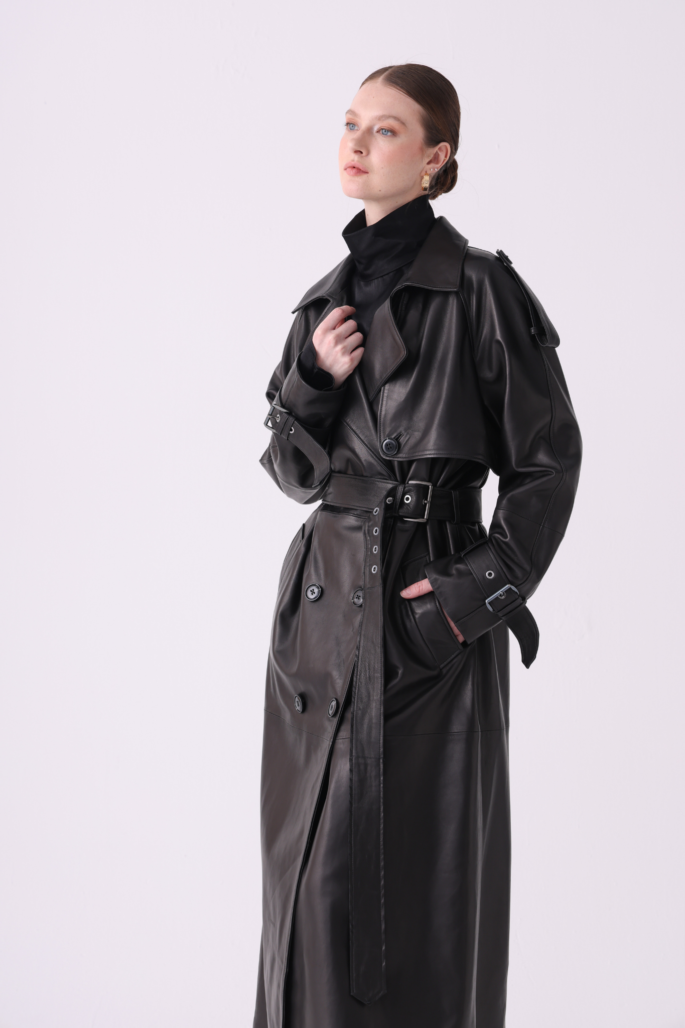 Bens <br> Long Leather Coat