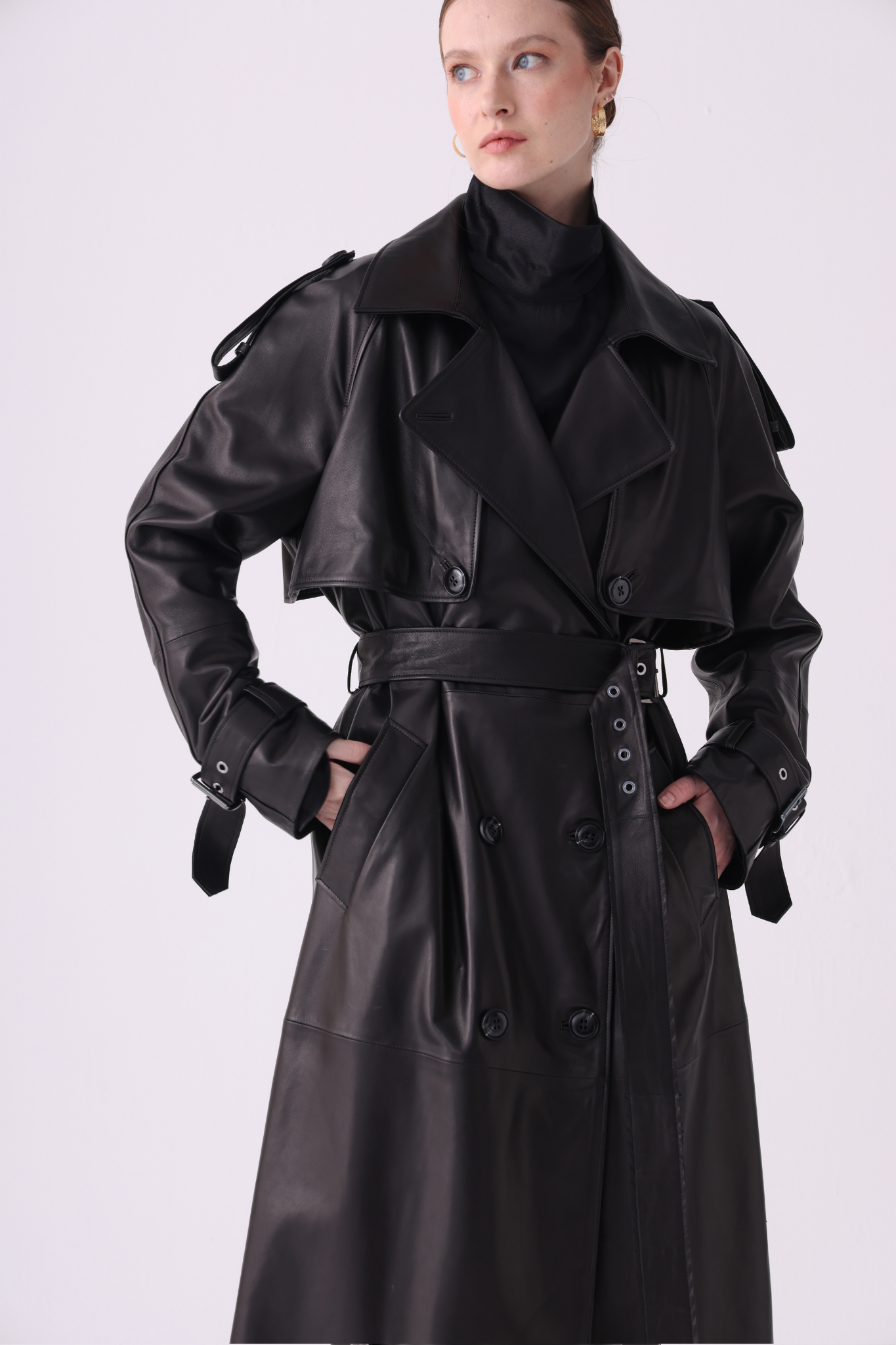 Bens <br> Long Leather Coat