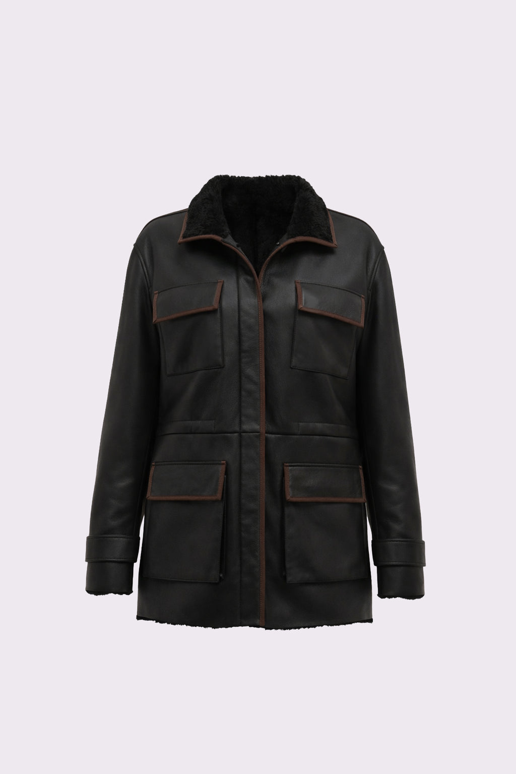 Lume <br> Mid-Length Shearling Jacket