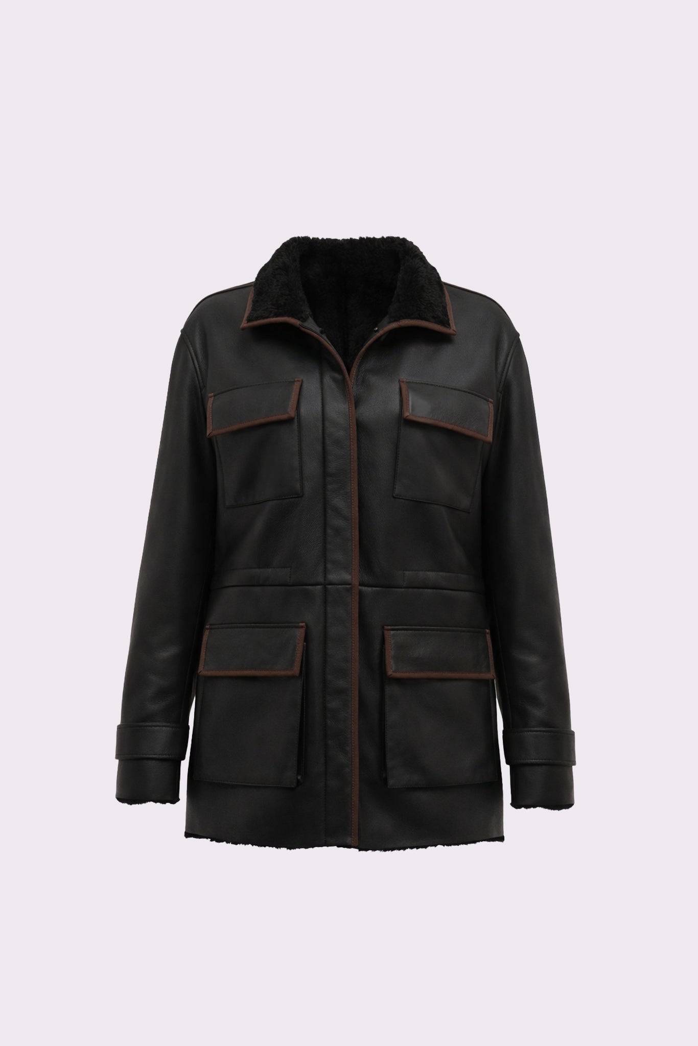 Lume <br> Mid-Length Shearling Jacket