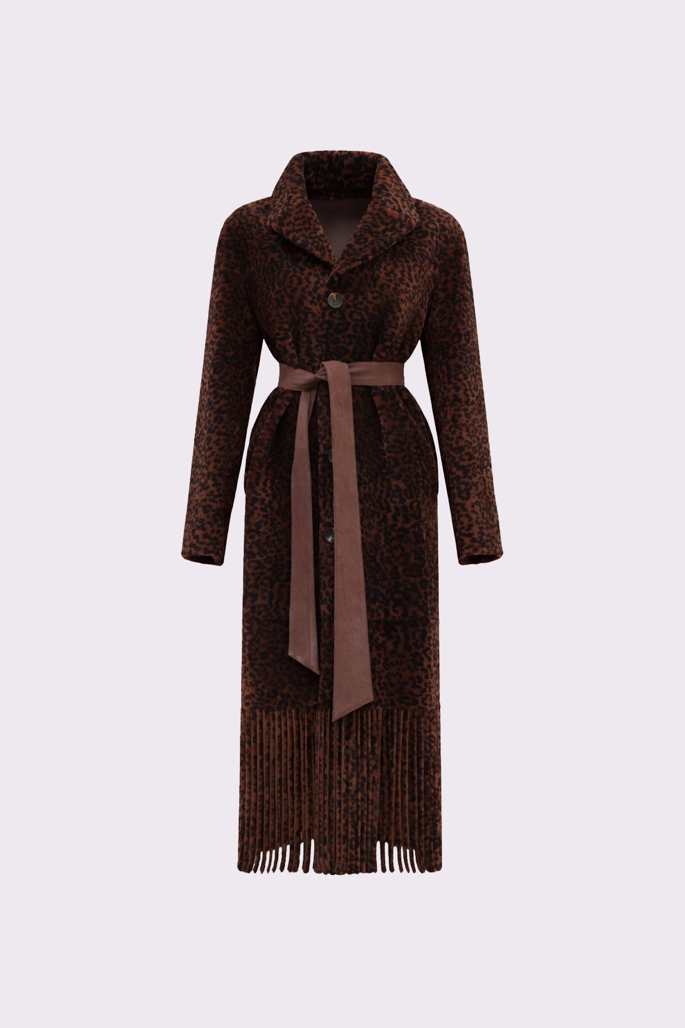 Fringe <br> Reversible Shearling Long Coat