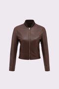 Sol <br> Brown Leather Jacket