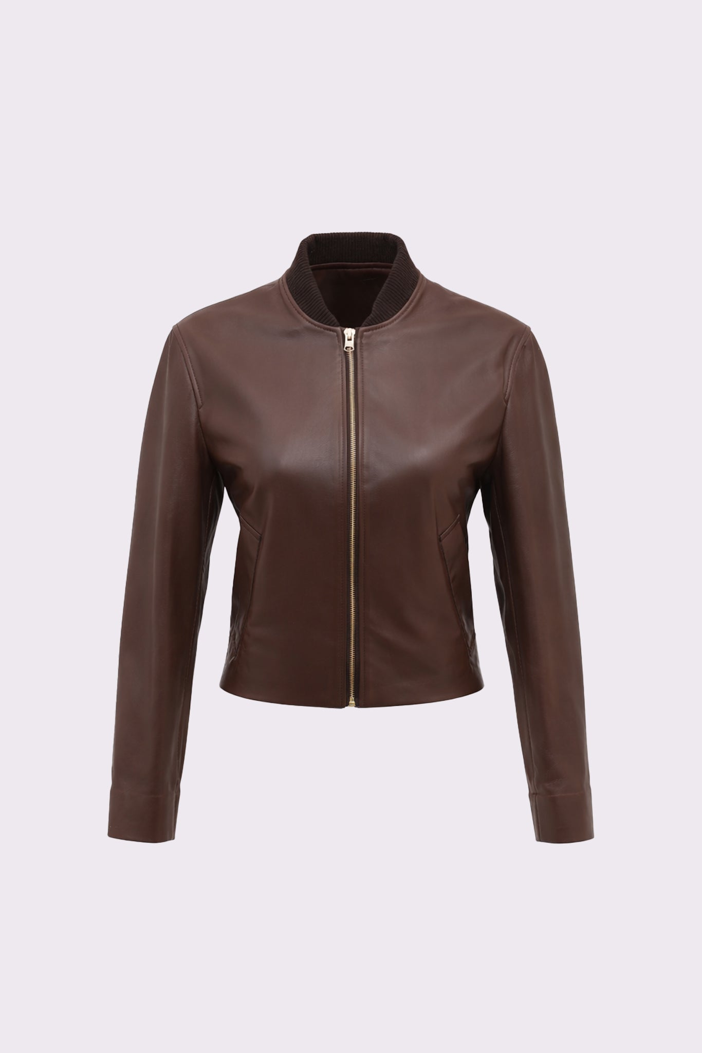 Sol <br> Brown Leather Jacket