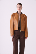 Sol <br> Mustard Leather Jacket