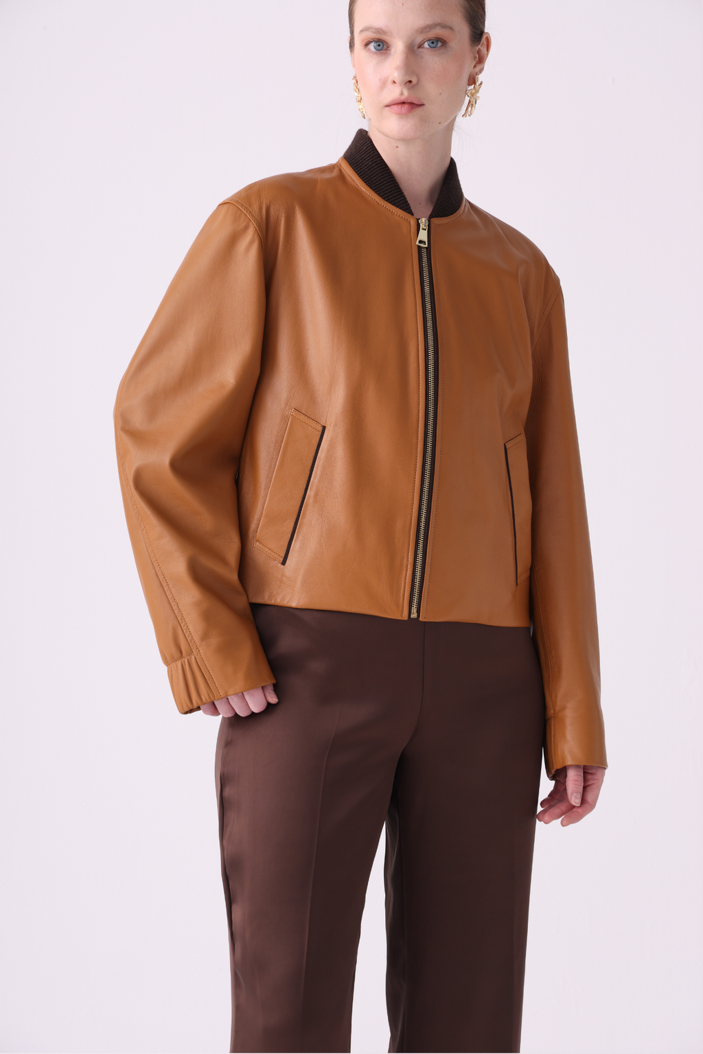 Sol <br> Mustard Leather Jacket