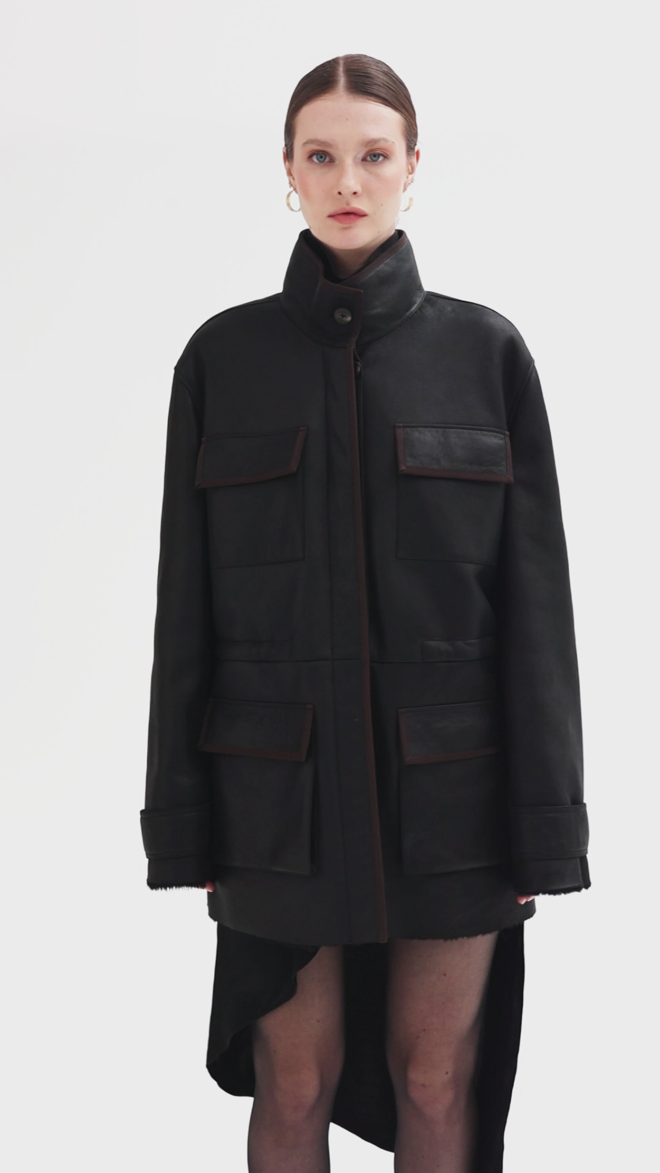 Lume <br> Mid-Length Shearling Jacket