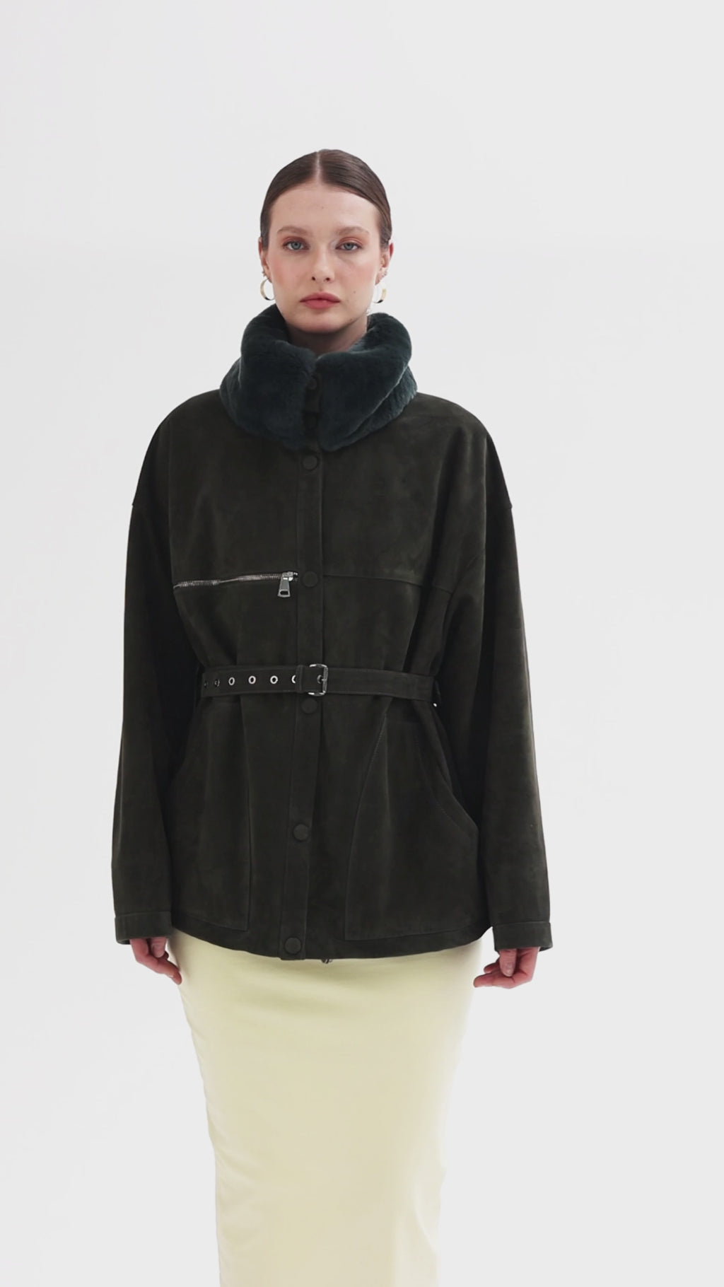 Moss <br> suede jacket