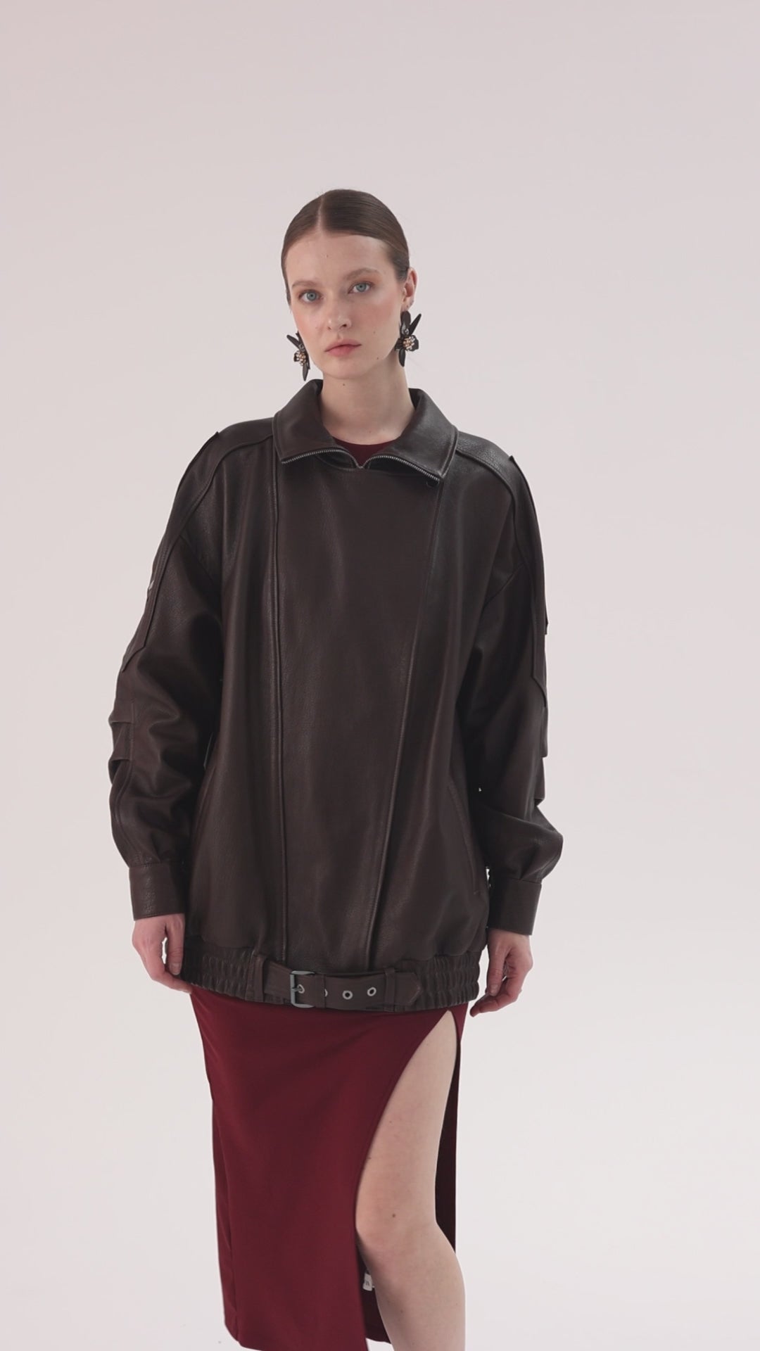 VAN <br> Oversized Leather Jacket